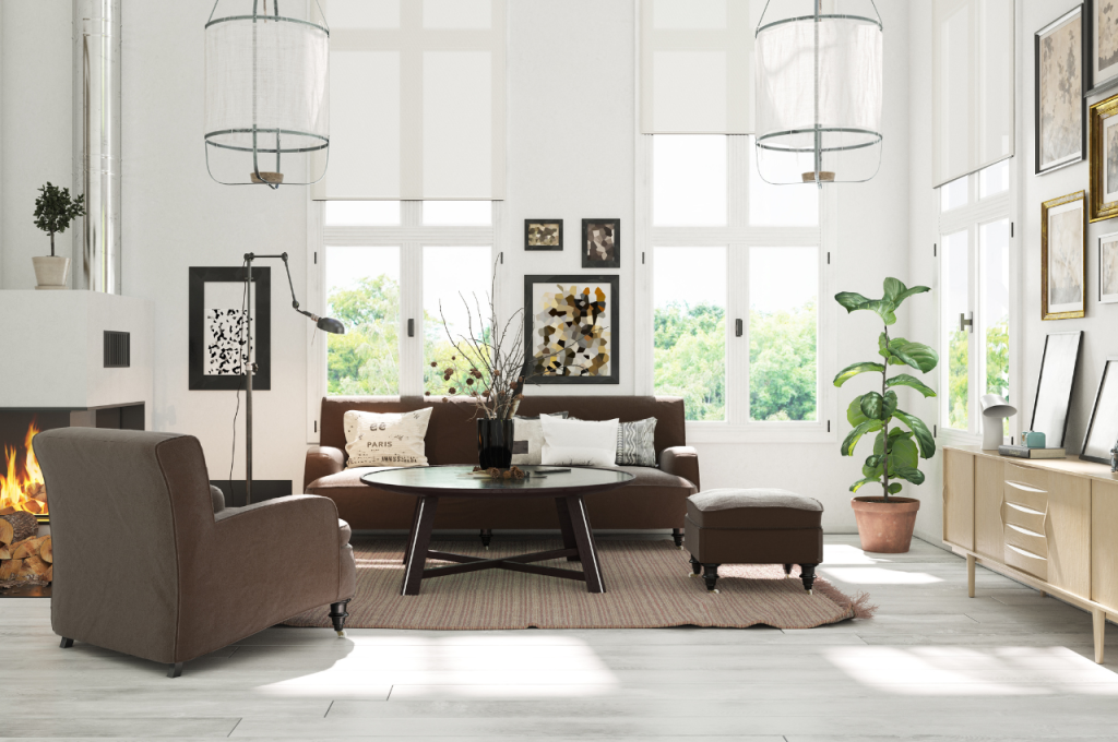 Sleek interior design for living room
