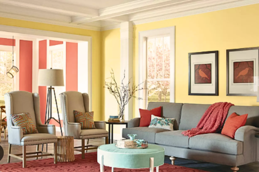 Color palette selection for interior design