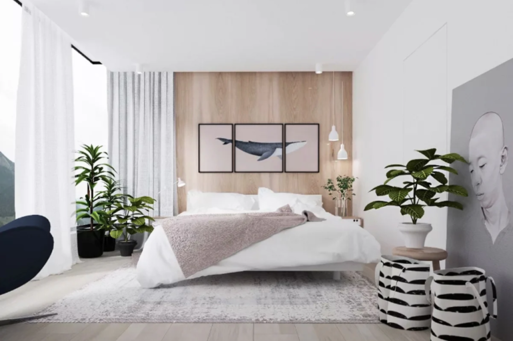 Furniture-free bedroom design