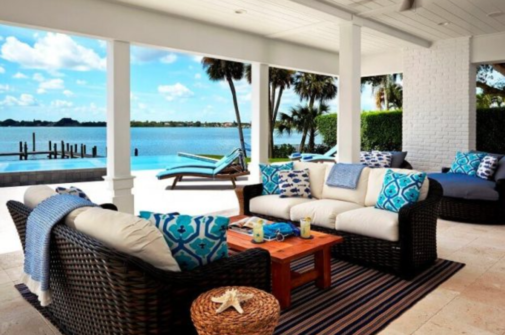 Modern coastal living decor