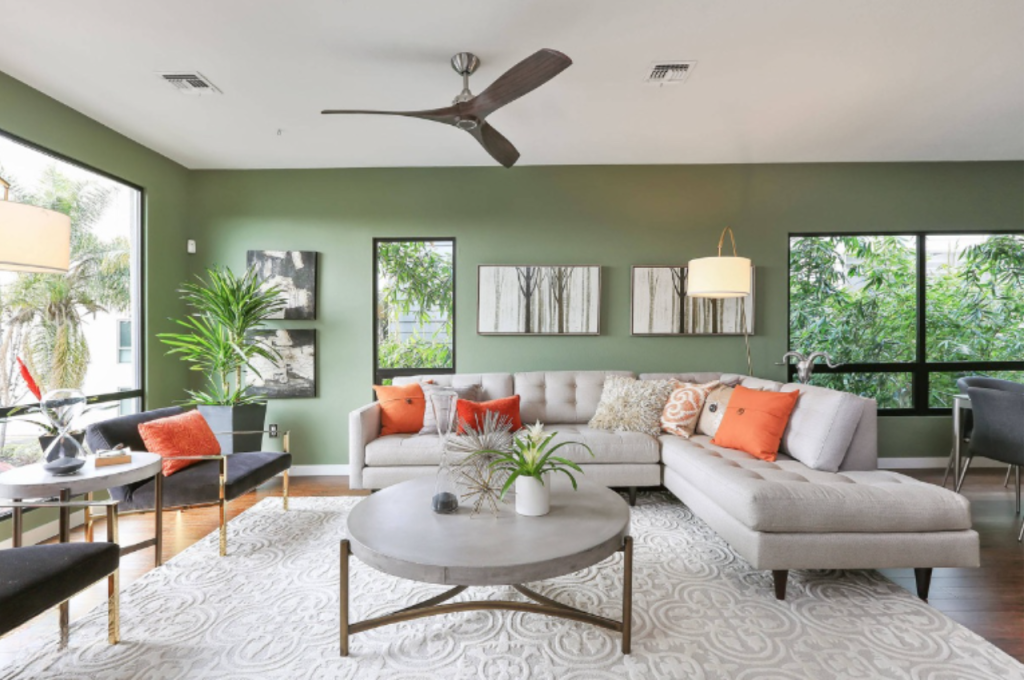 Organic living room design elements