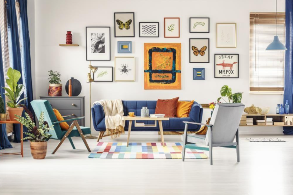 Crafting DIY living room decor