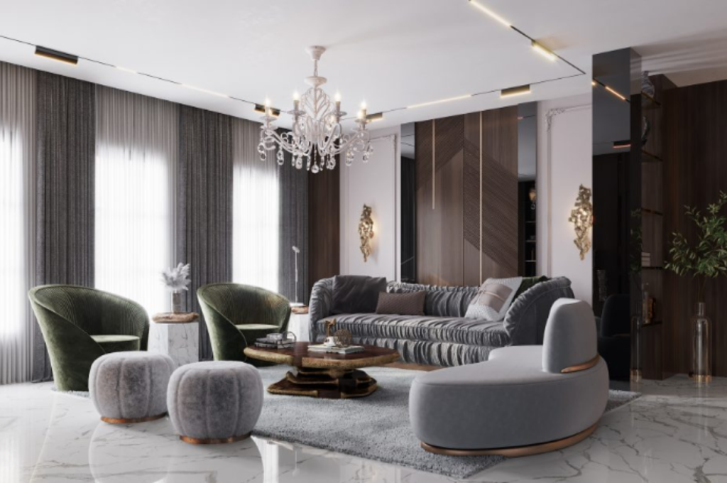 Defining features of modern living rooms