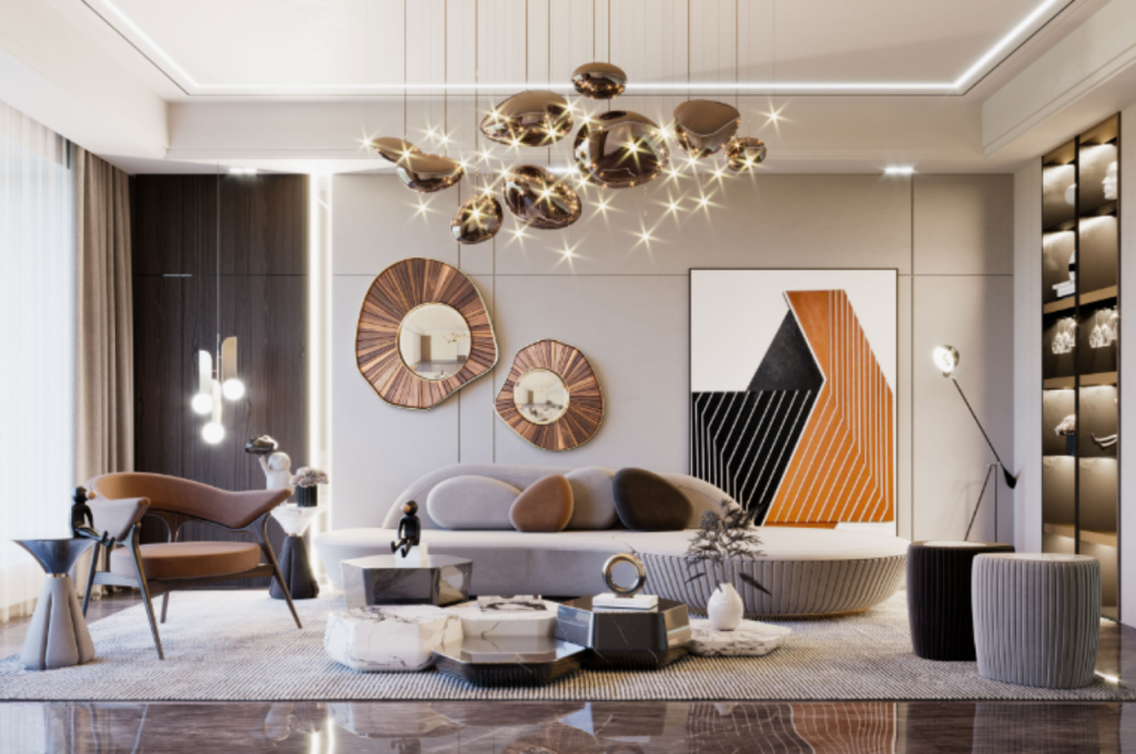 Decorative accents for living room walls